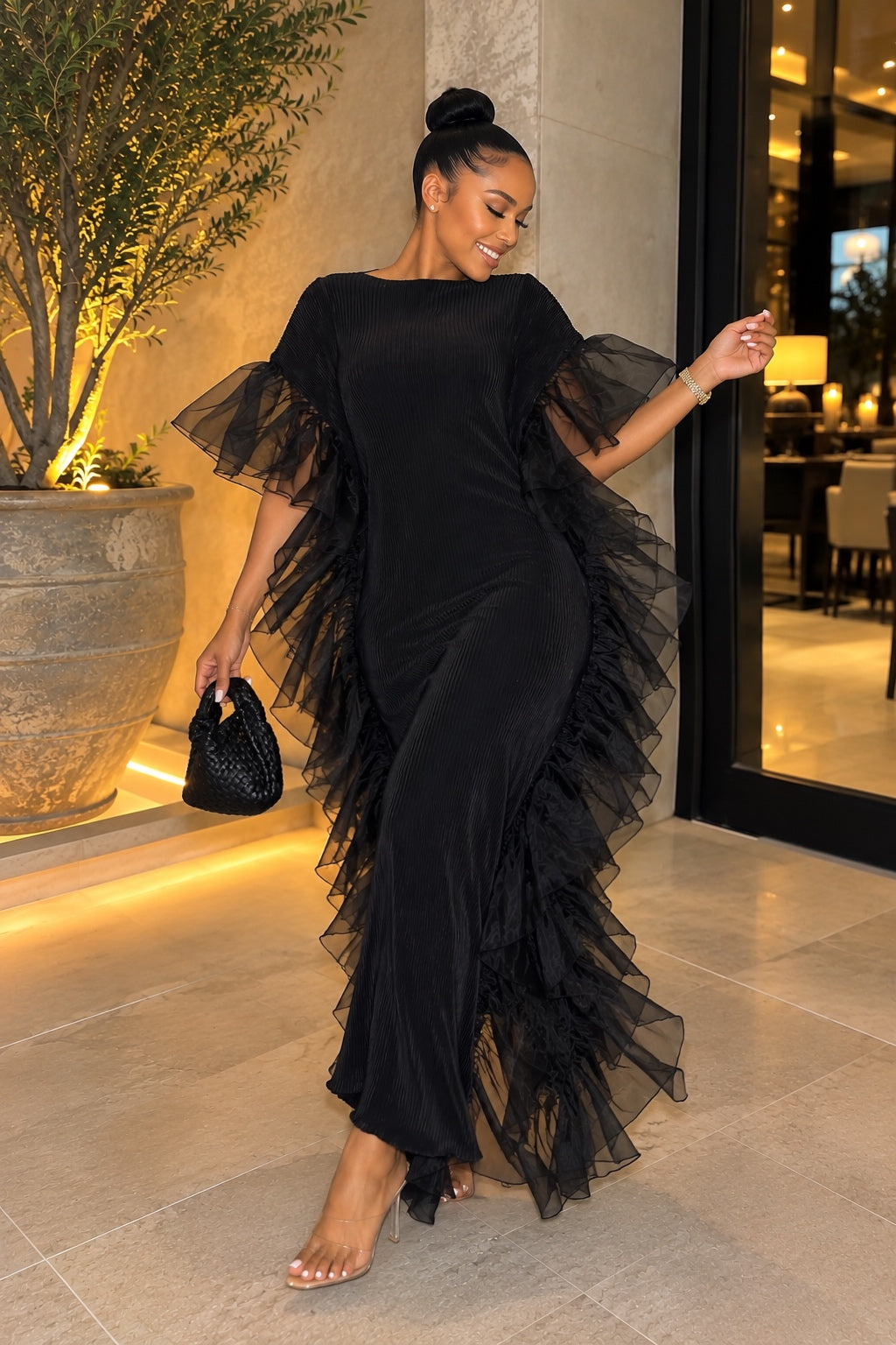 Midnight flutter dress