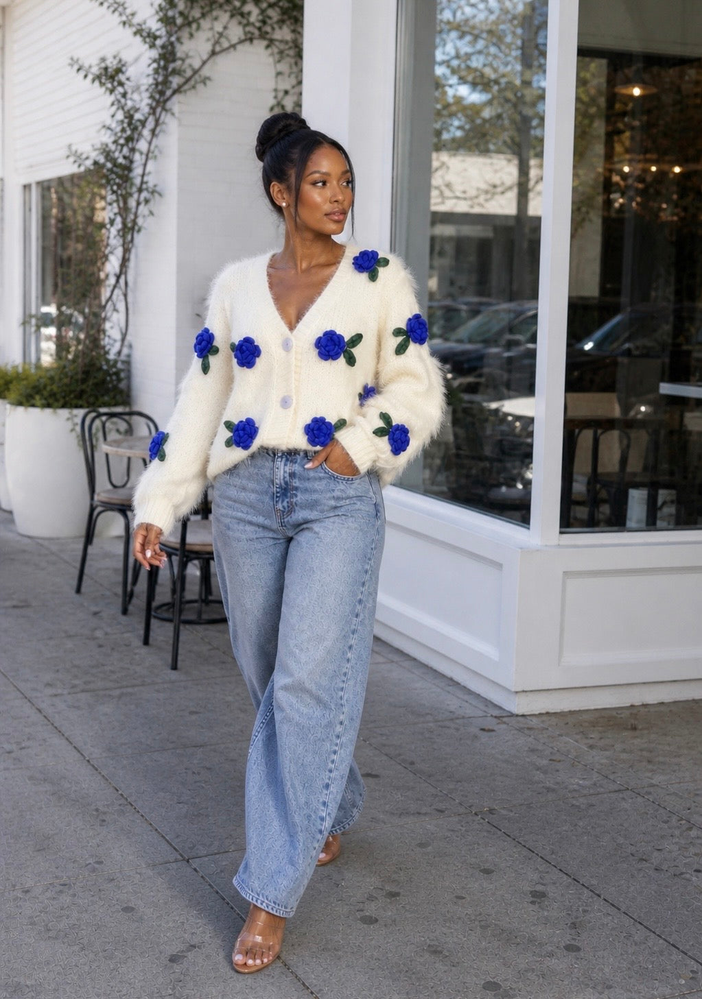 Royal rose cardigan
