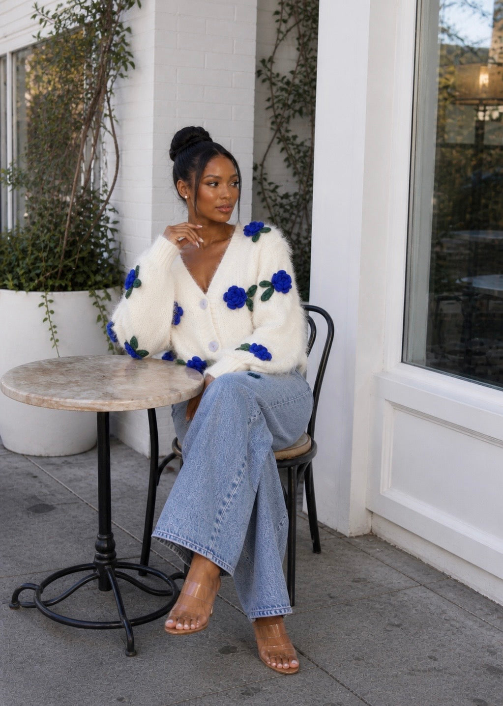 Royal rose cardigan